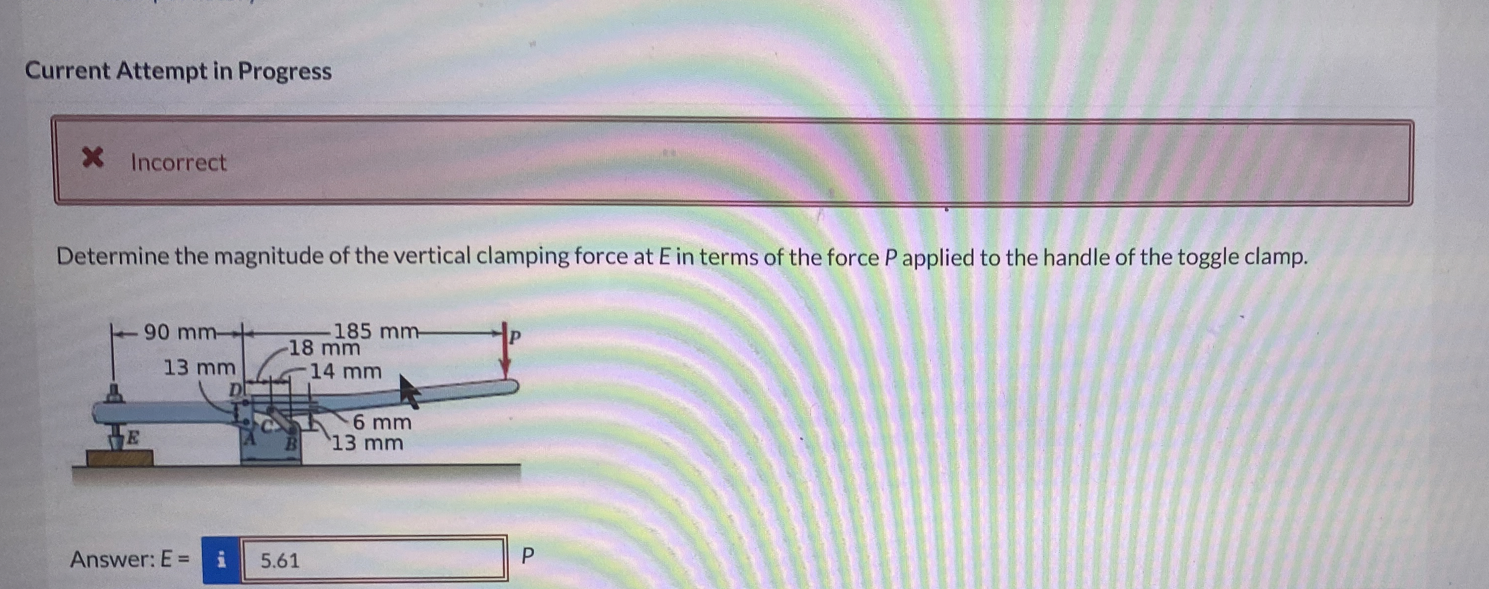 Current Attempt in Progress Incorrect Determine