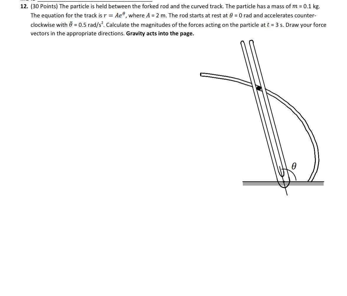 ( 3 0 Points ) The particle is held between the