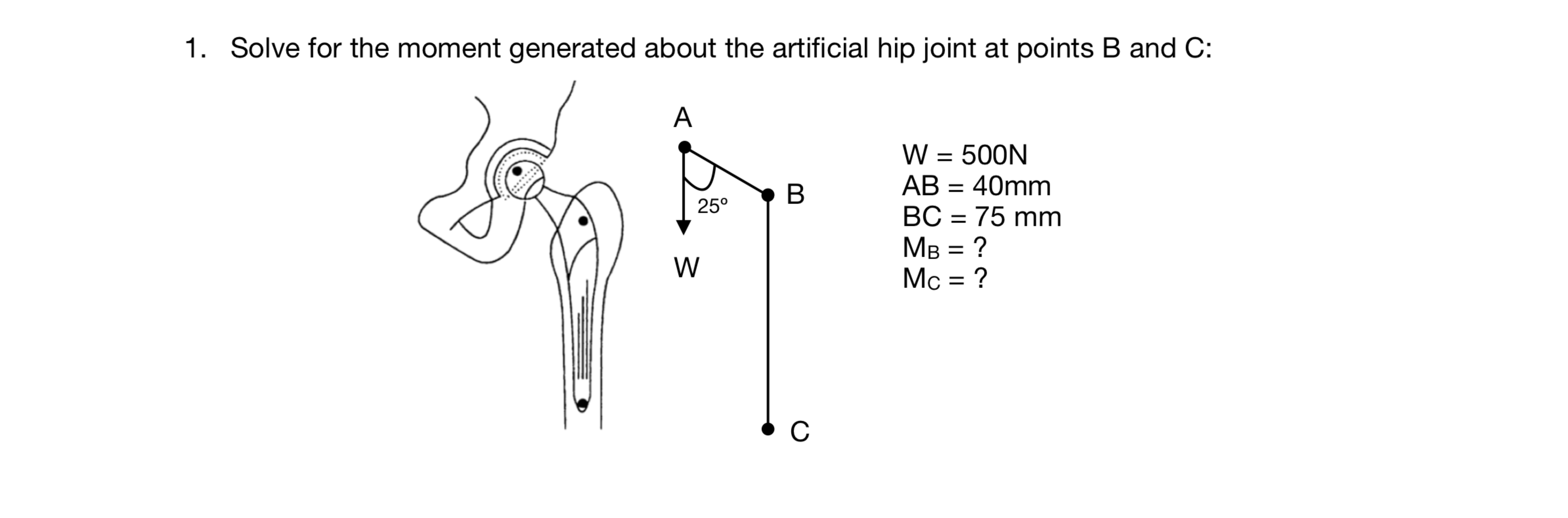 Solve for the moment generated about the