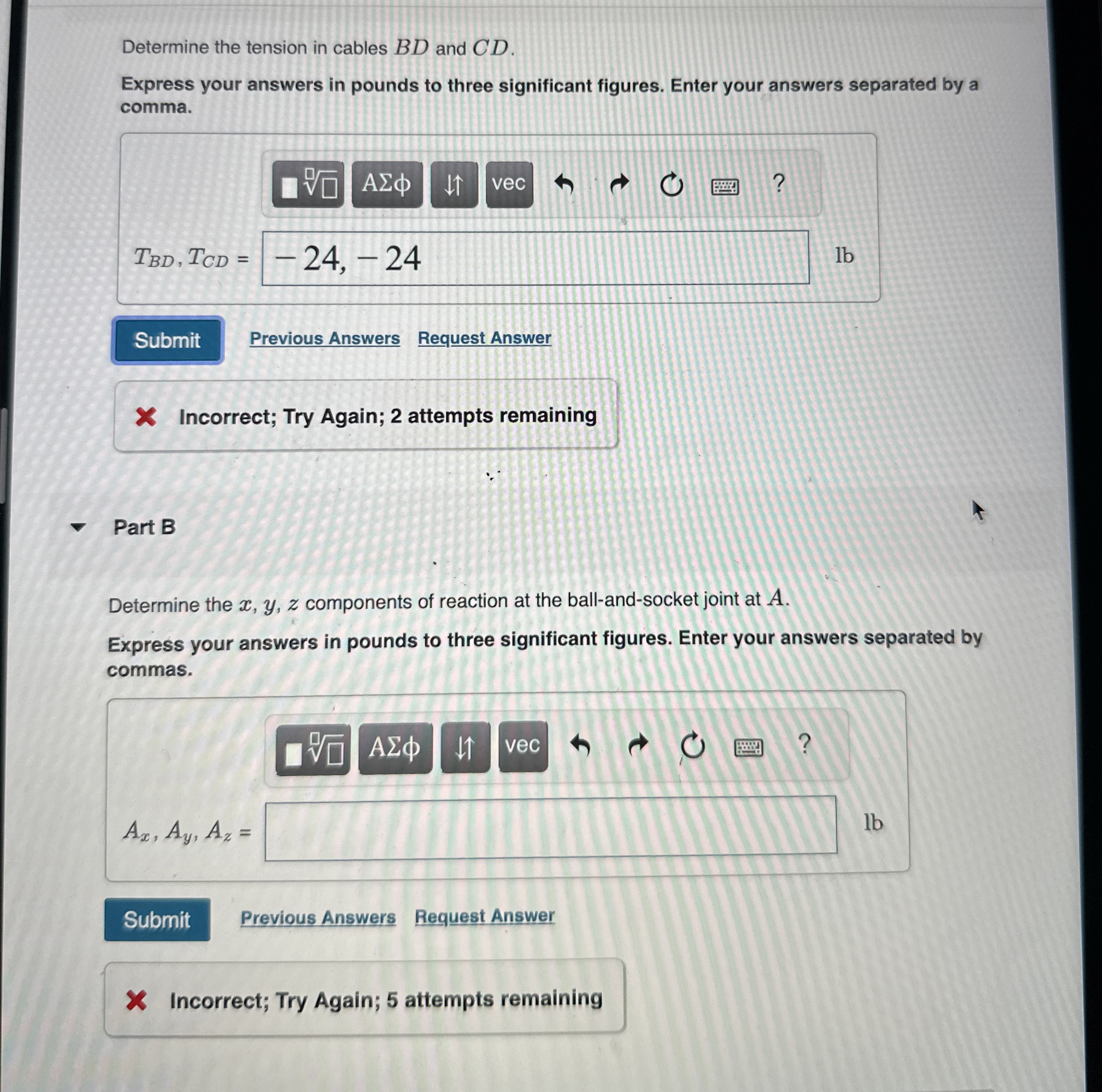 The triangular plate, having a 9 0 angle at A ,