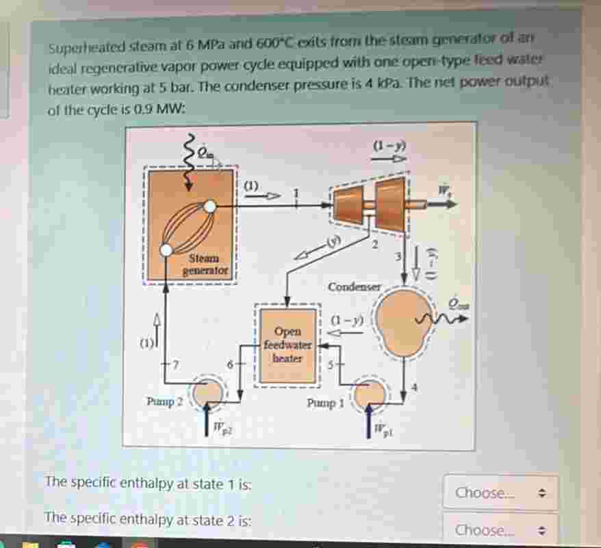 Supenteated steam at 6 MPa and \ ( 6 0 0 ^ { \