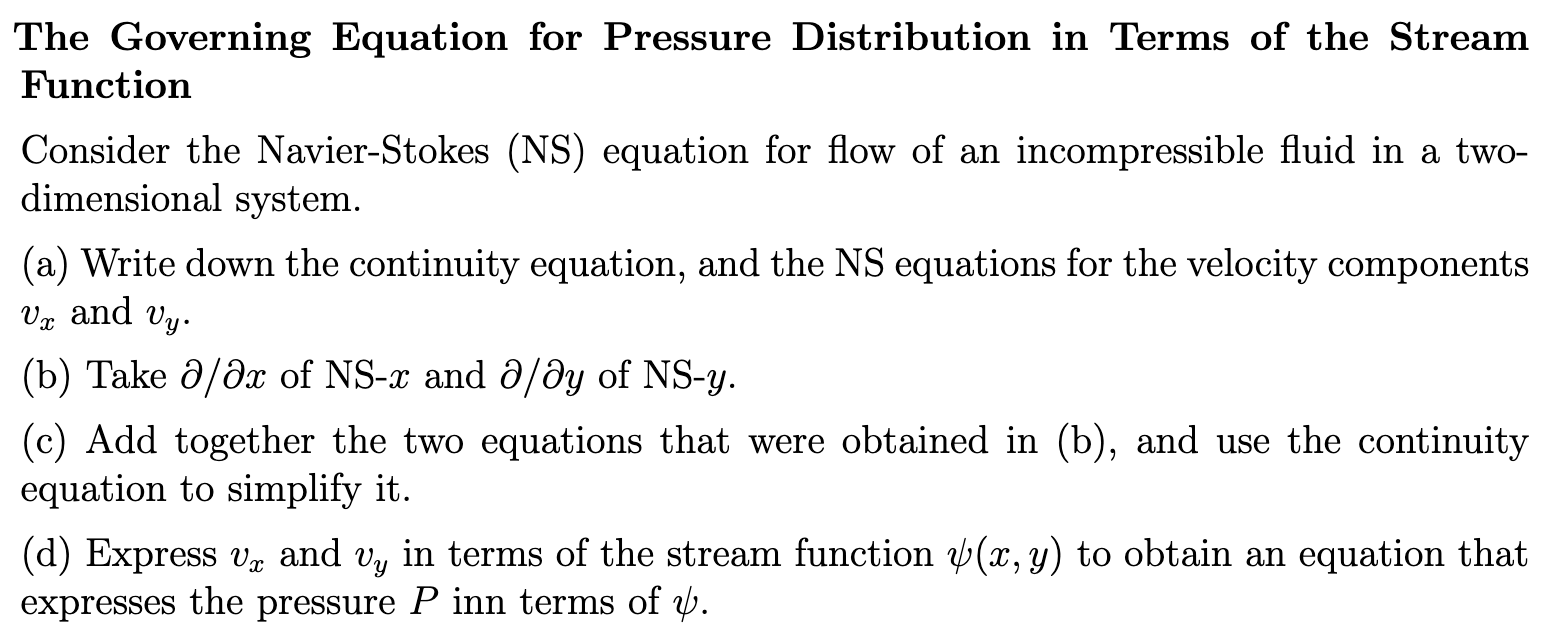 The Governing Equation for Pressure Distribution