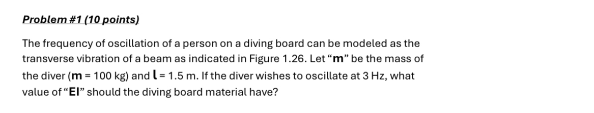 Problem # 1 ( 1 0 points ) The frequency of