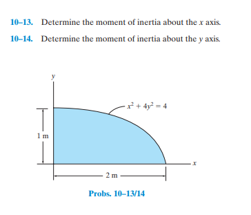 1 0 - 1 3 . Determine the moment of inertia about