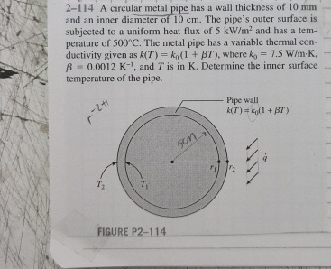 2 - 1 1 4 A circular metal pipe has a wall