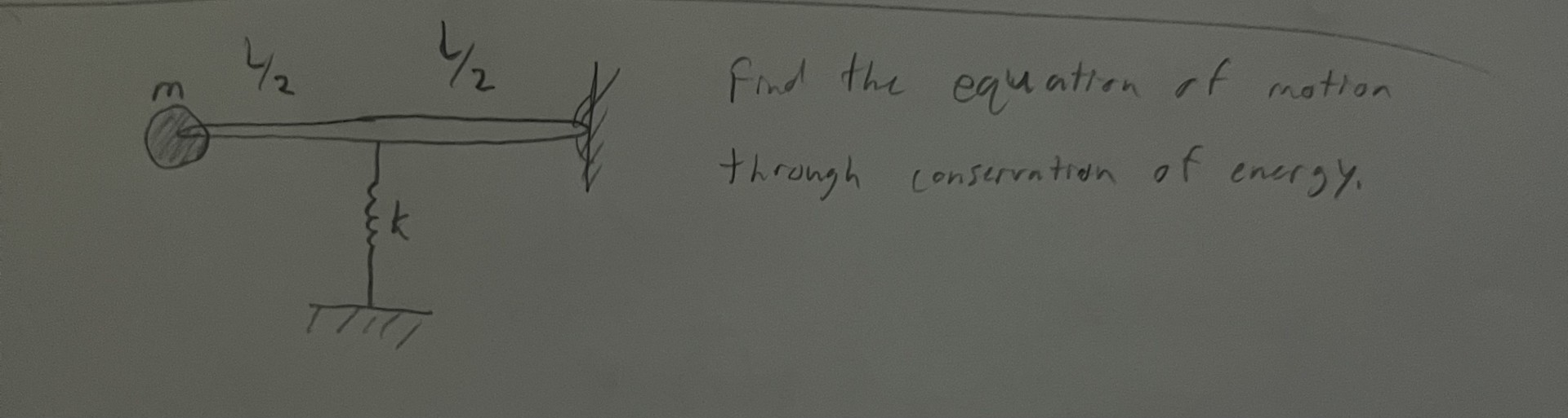 Find the equation of motion through conservation