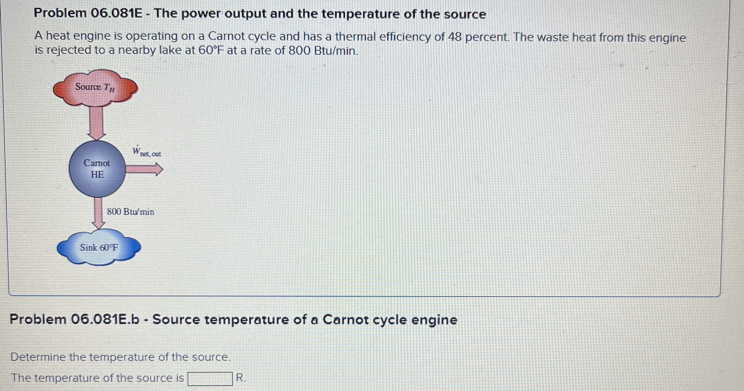 Problem 0 6 . 0 8 1 E - The power output and the