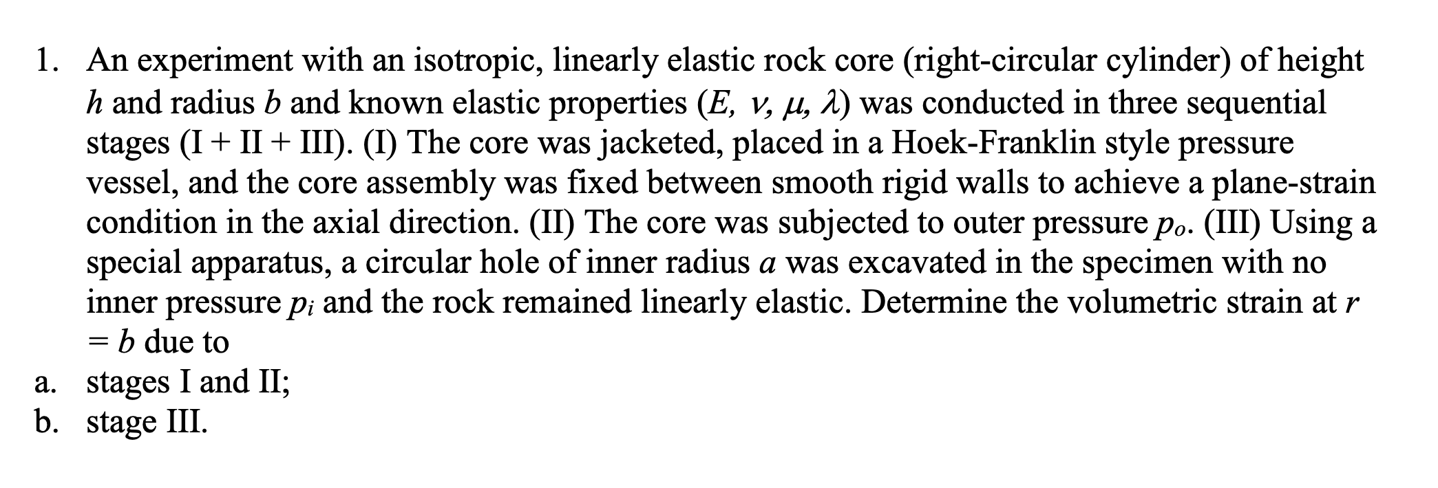 1 . An experiment with an isotropic, linearly