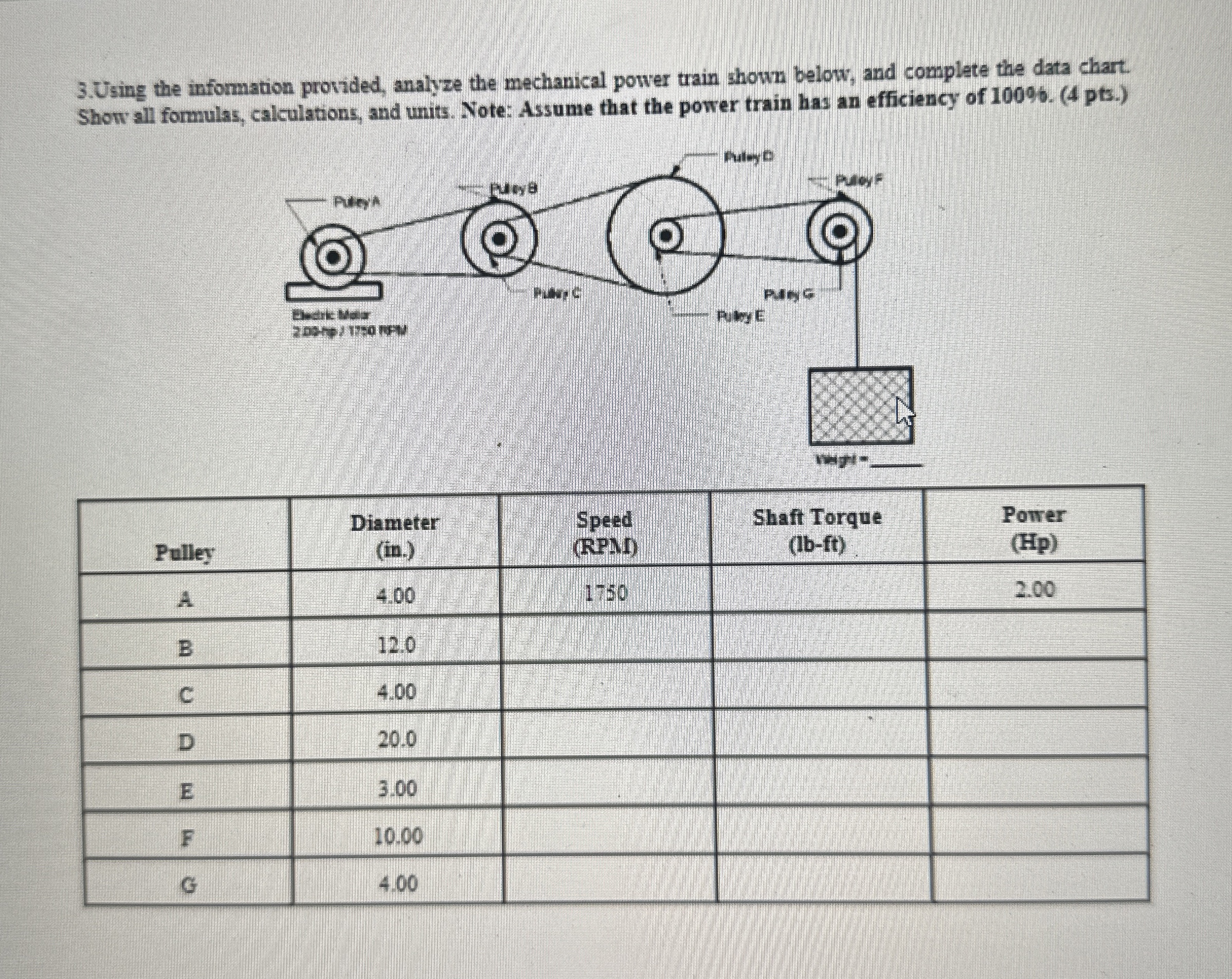 3 . Using the information provided, analyze the