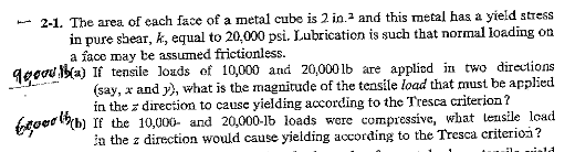 2 - 1 . The area of each face of a metal cube is