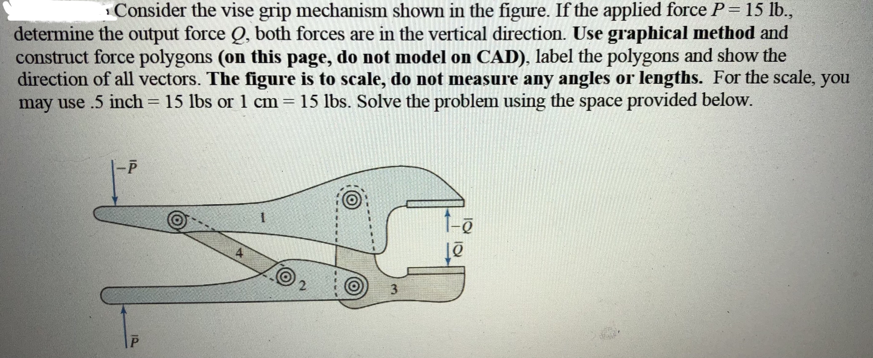 Consider the vise grip mechanism shown in the