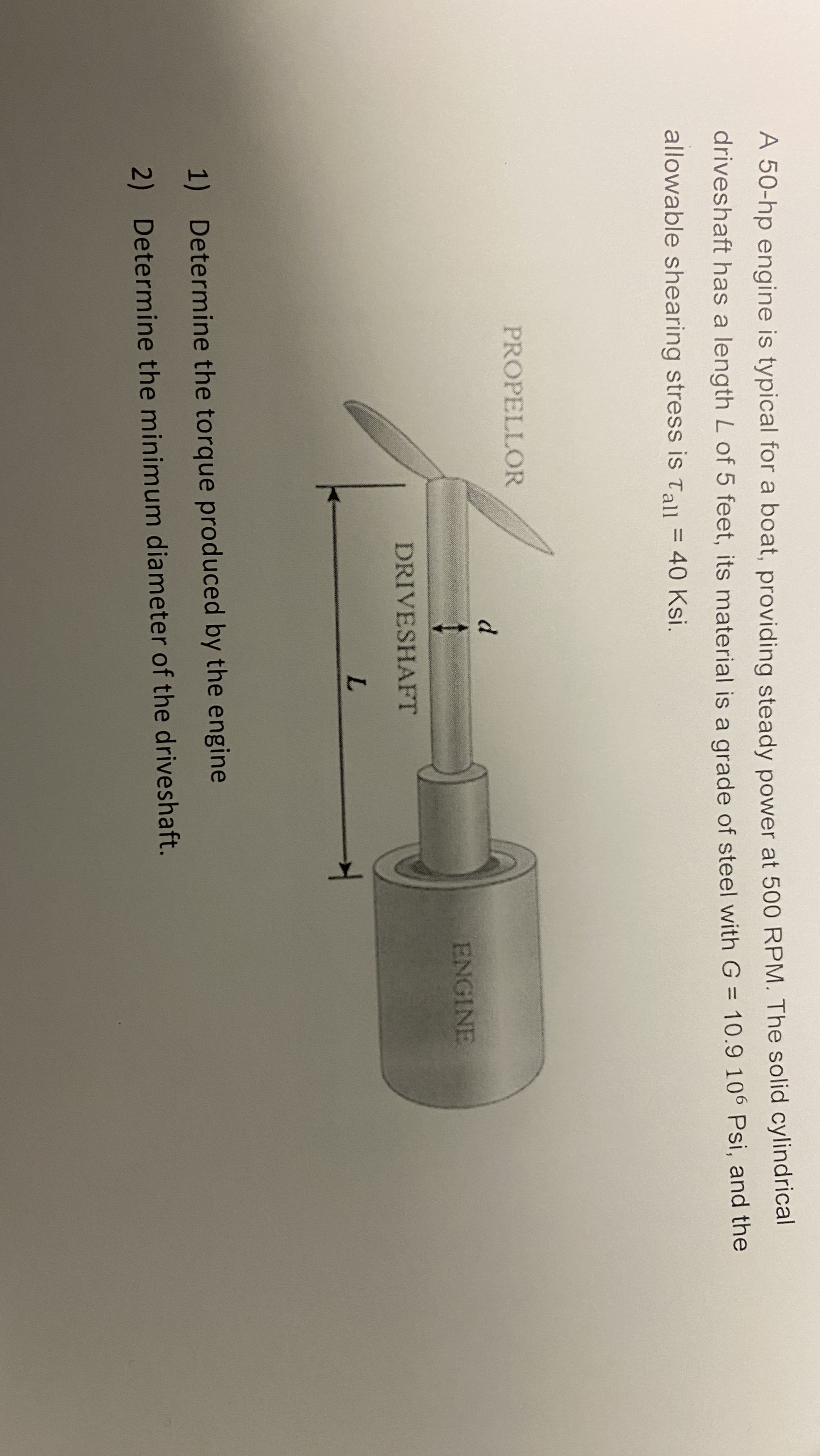 A 5 0 - hp engine is typical for a boat,