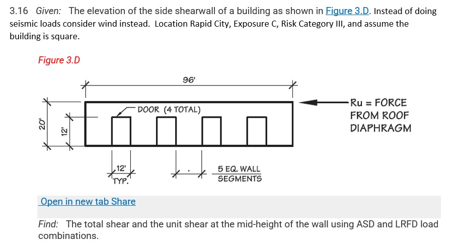 3 . 1 6 Given: The elevation of the side