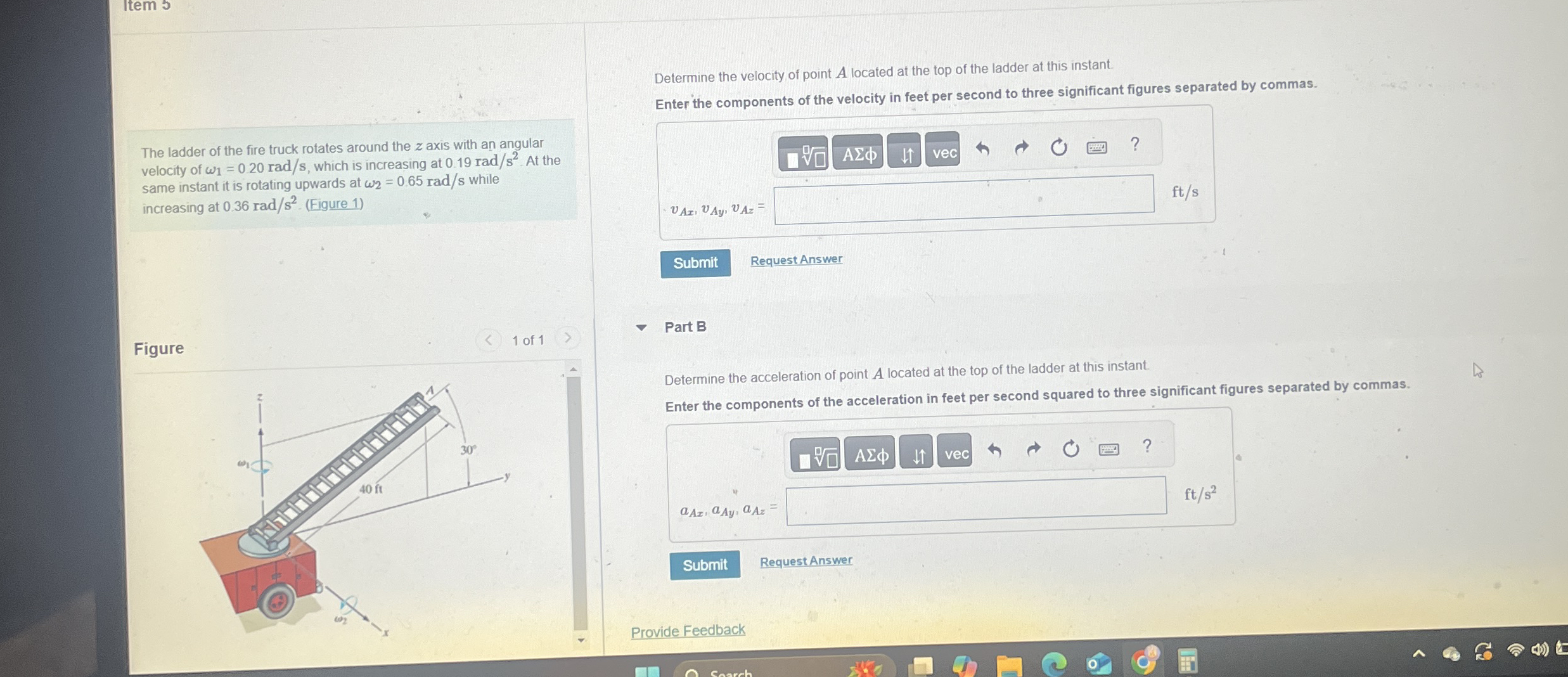 Item 5 The ladder of the fire truck rotates
