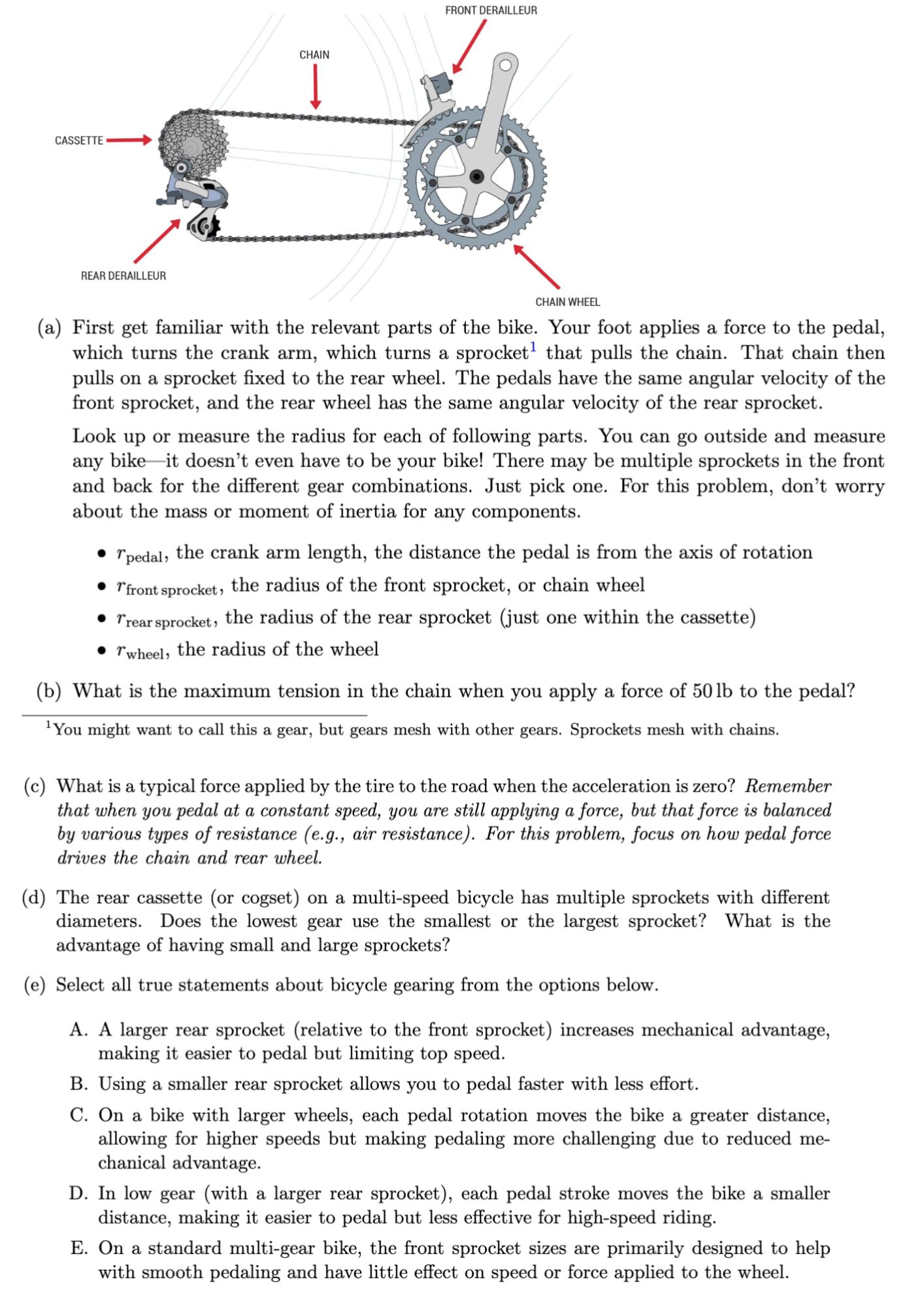 ( a ) First get familiar with the relevant parts
