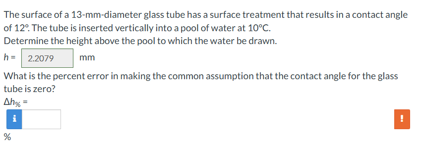 The surface of a 1 3 - mm - diameter glass tube