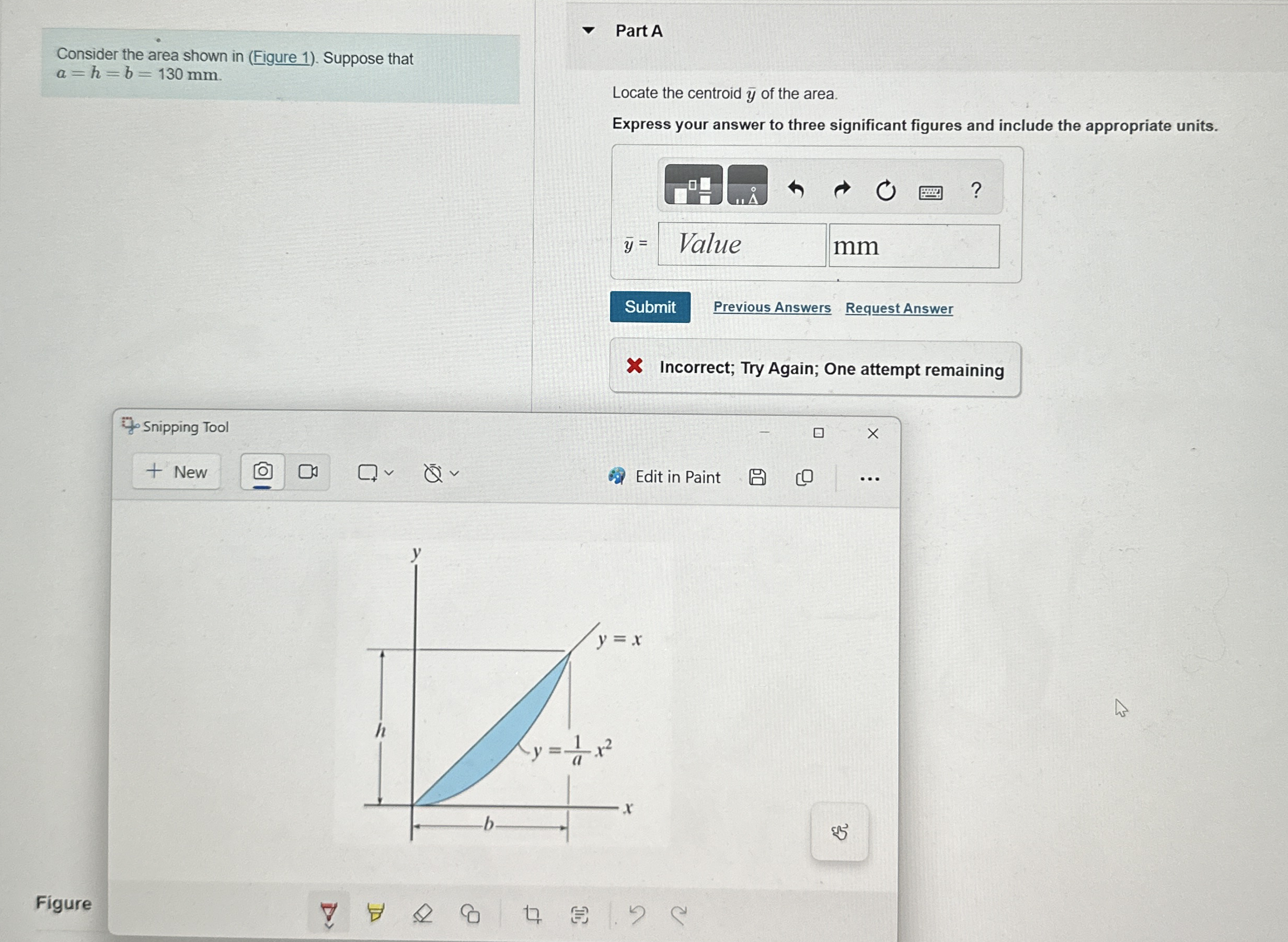 Part A Consider the area shown in ( Figure 1 ) .