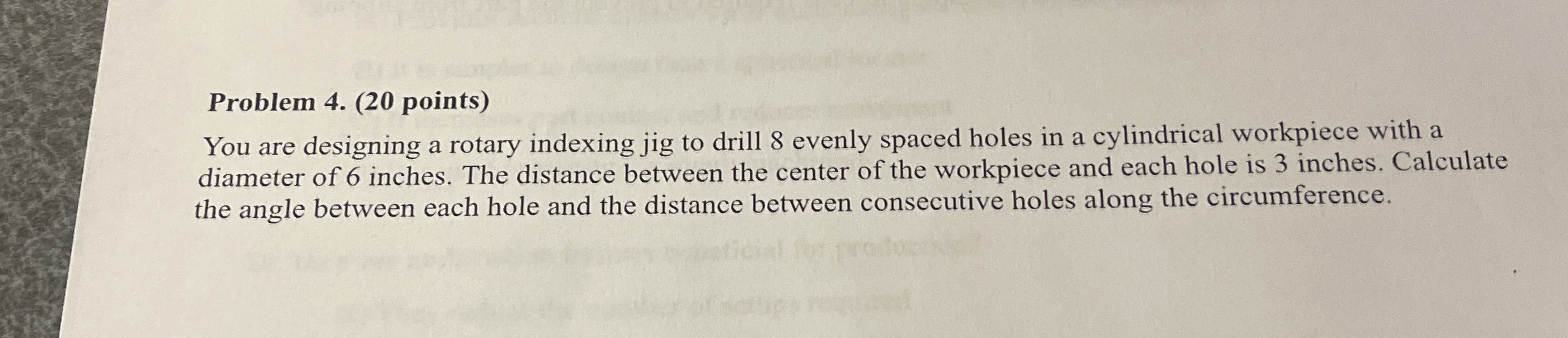 Problem 4 . ( 2 0 points ) You are designing a