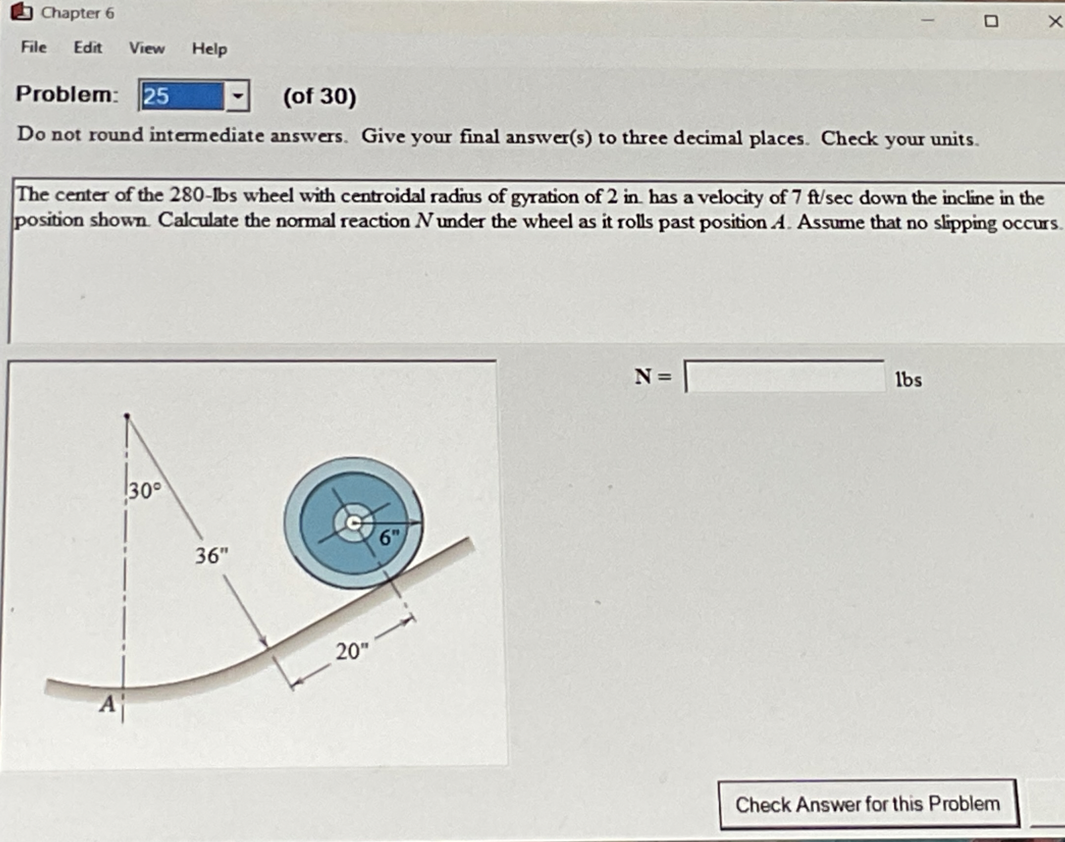 Chapter 6 File Edit View Help Problem: 2 5 ( of 3
