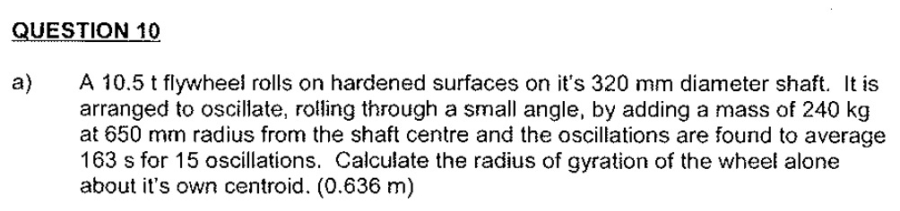 PLEASE DONT USE AI a ) A 1 0 . 5 t flywheel rolls