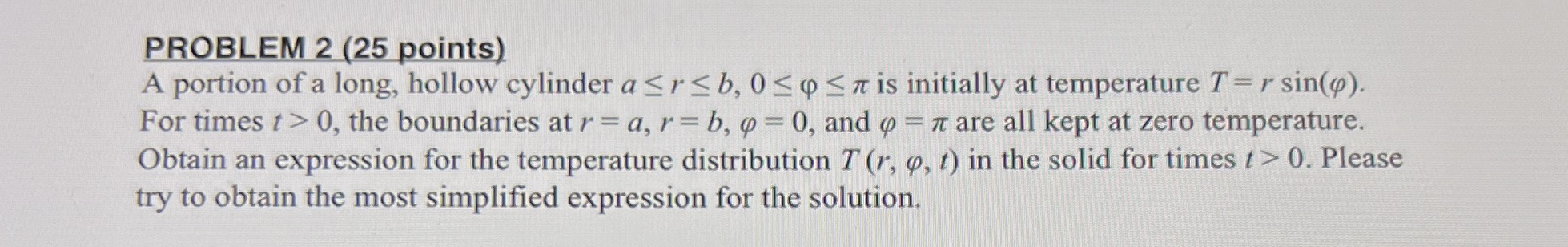 PROBLEM 2 ( 2 5 points ) A portion of a long,