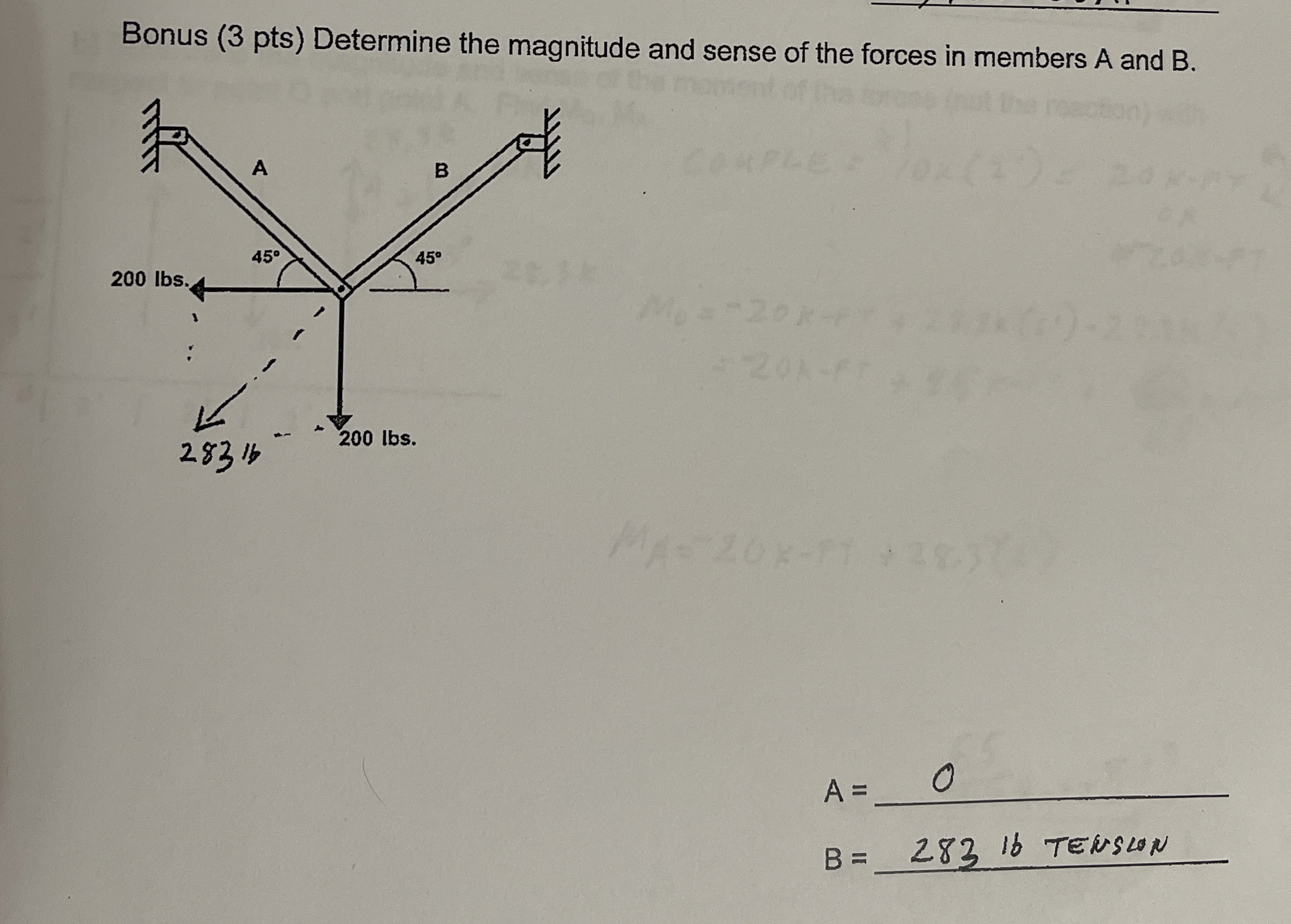 Bonus ( 3 pts ) Determine the magnitude and sense