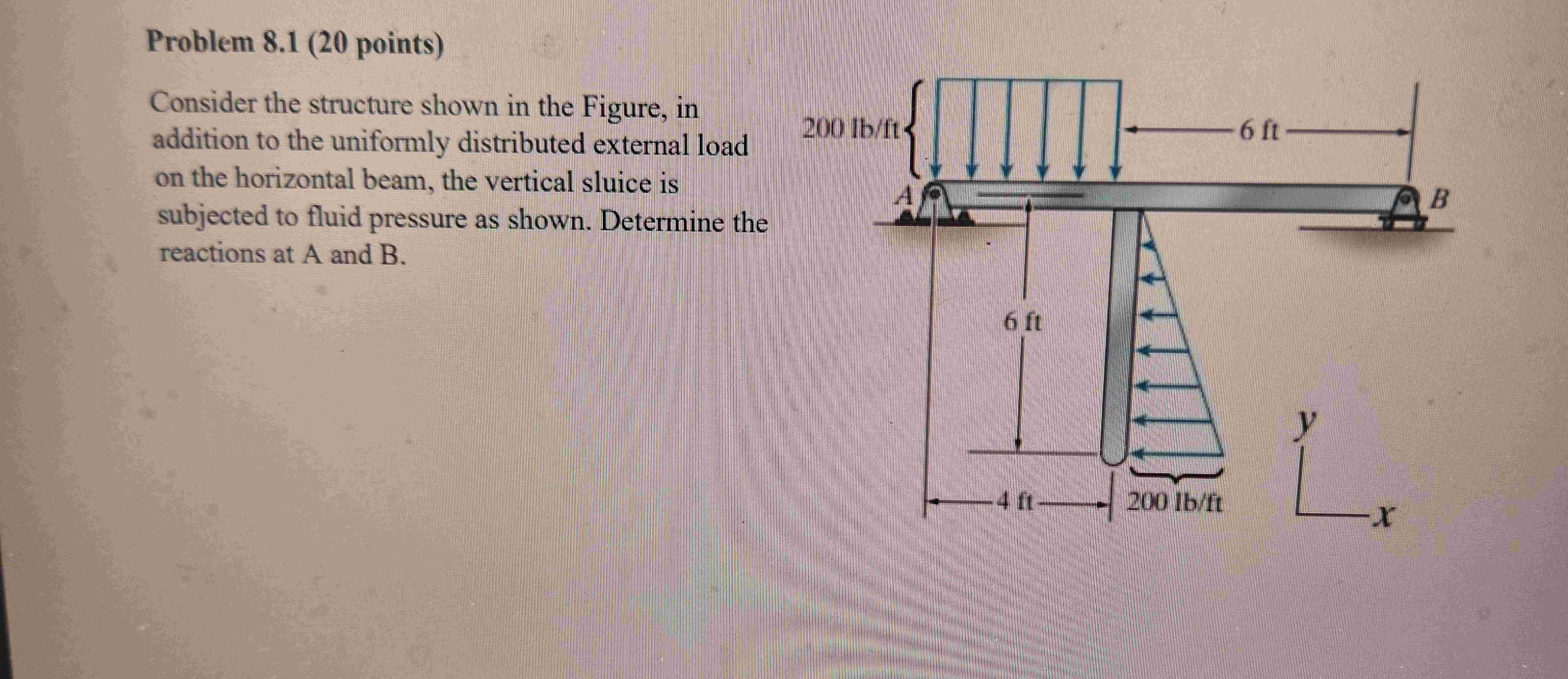 Problem 8 . 1 ( 2 0 points ) Consider the