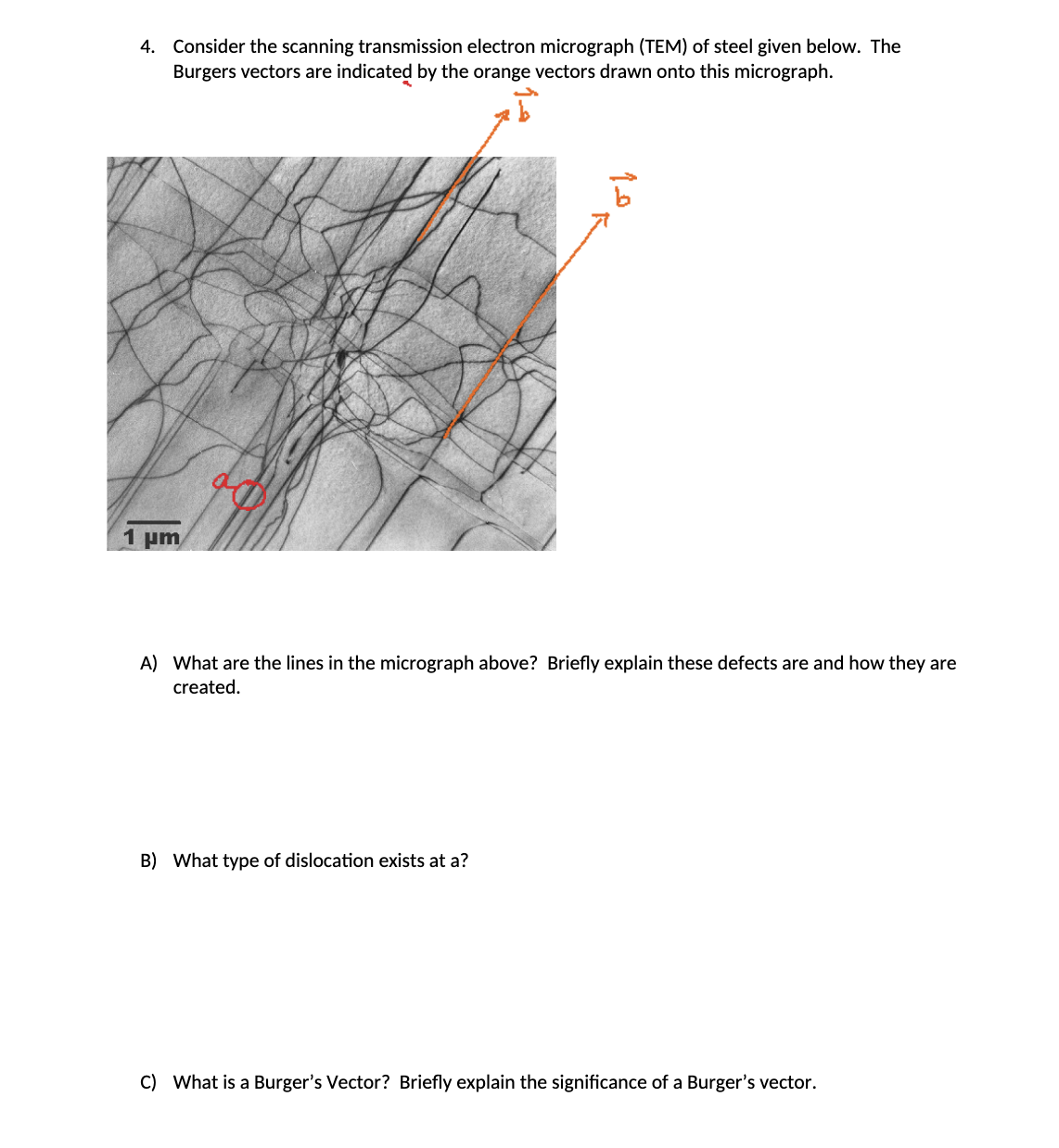 4 . Consider the scanning transmission electron