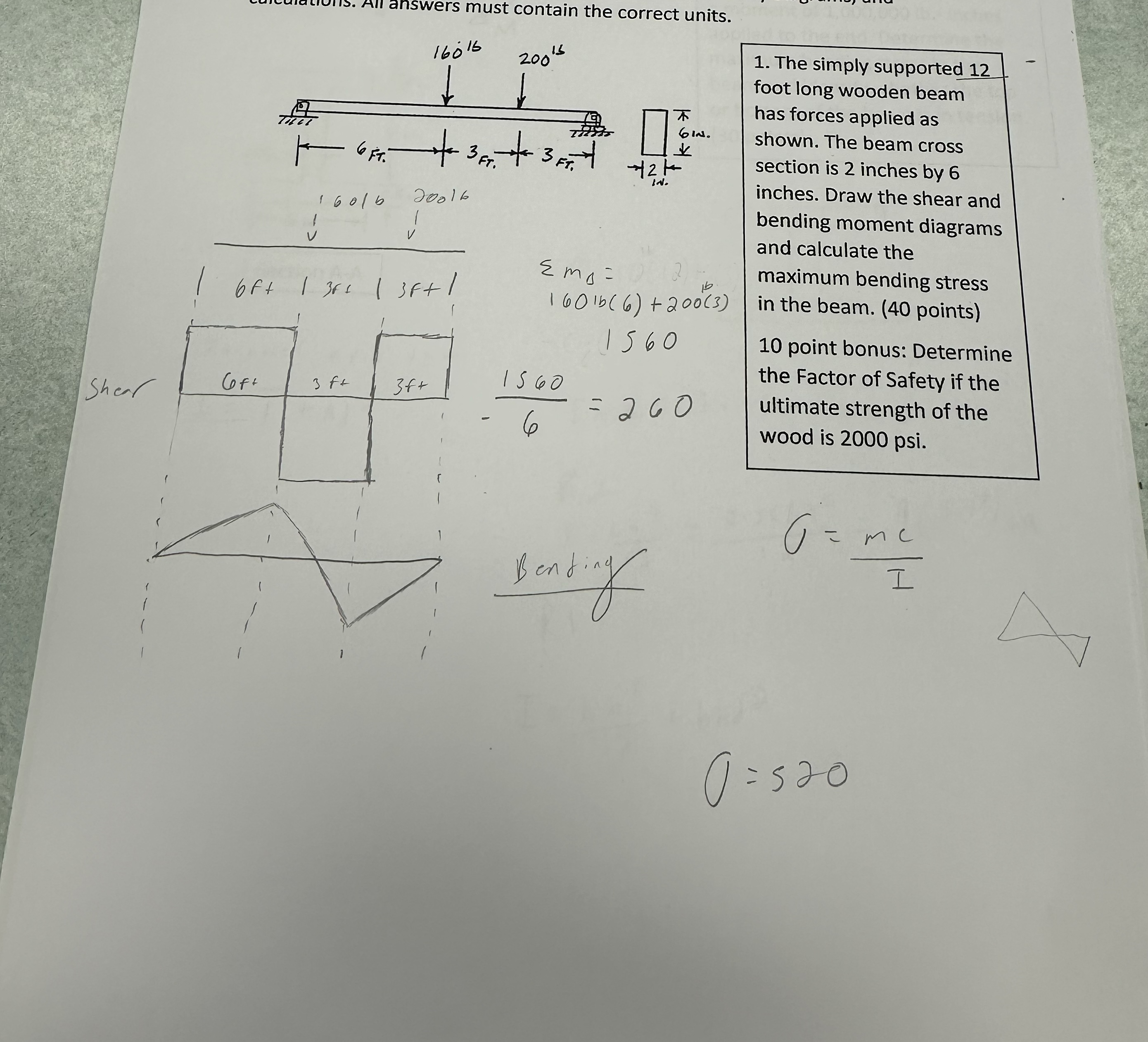 All answers must contain the correct units. ? ? m