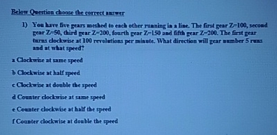 Below Qeertion chanse the correct unswer Yoe hare