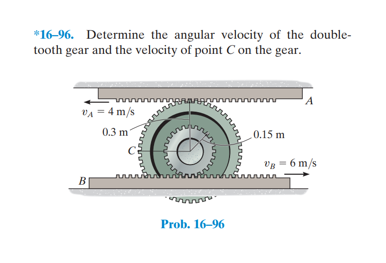 * 1 6 - 9 6 . Determine the angular velocity of