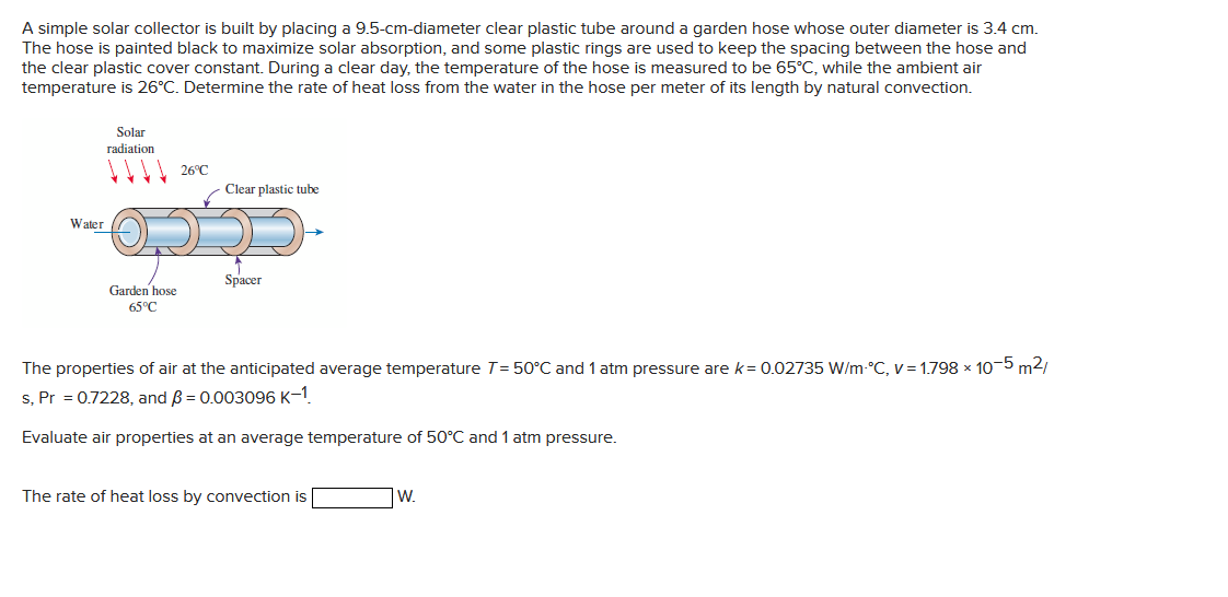 A simple solar collector is built by placing a 9