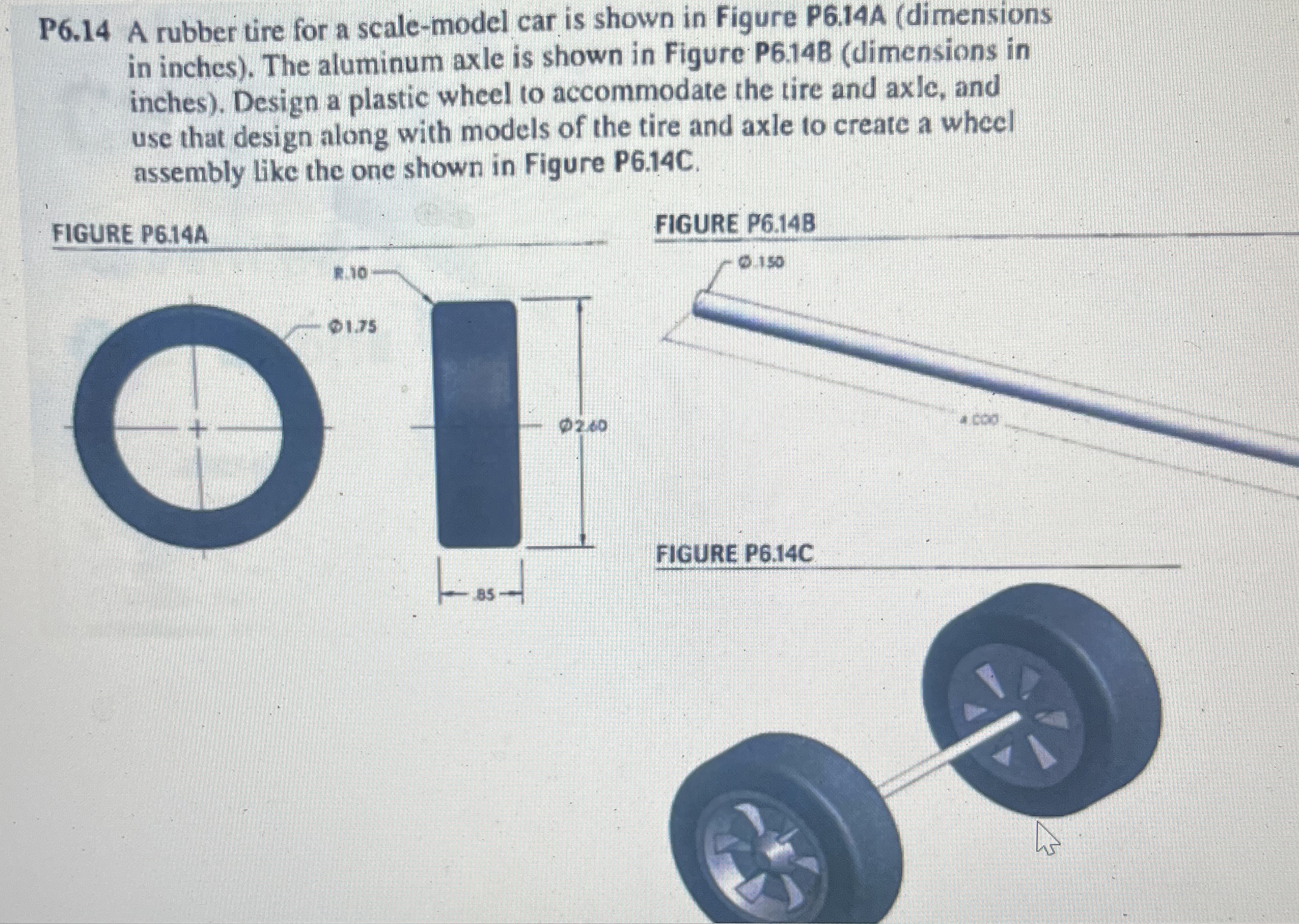P 6 . 1 4 A rubber tire for a scale - model car
