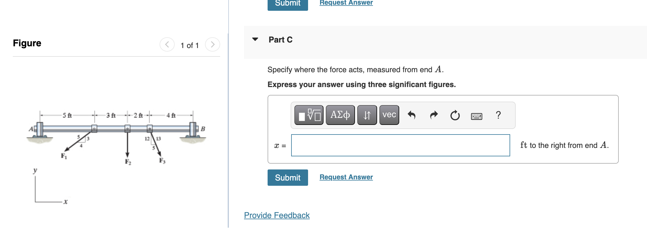Submit Request Answer Figure Part C Specify where