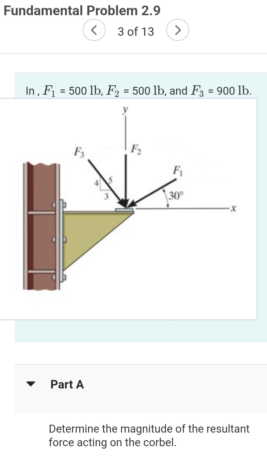 Fundamental Problem 2 . 9 3 of 1 3 l n , F 1 = 5