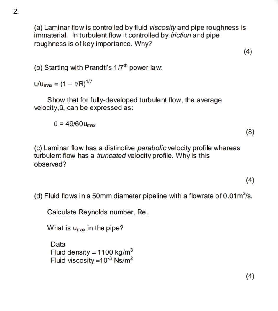 ( a ) Laminar flow is controlled by fluid