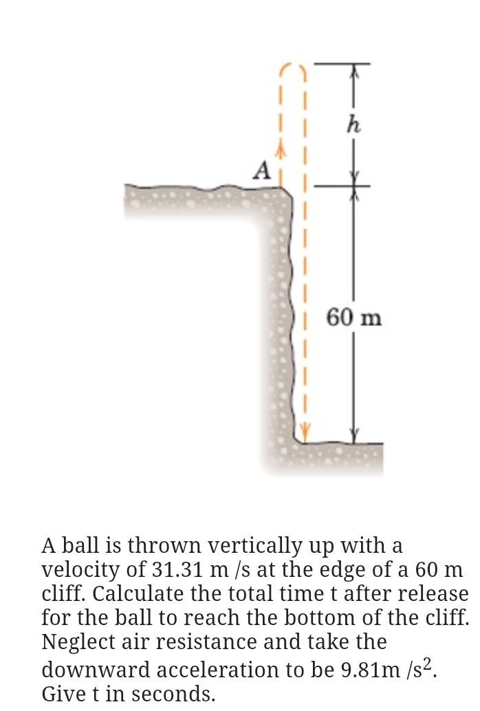 A ball is thrown vertically up with a velocity of