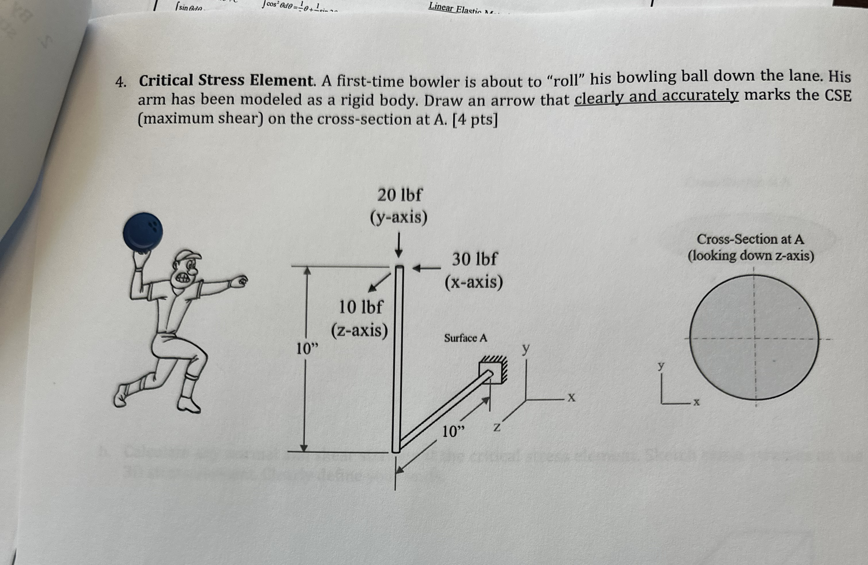 Critical Stress Element. A first - time bowler is