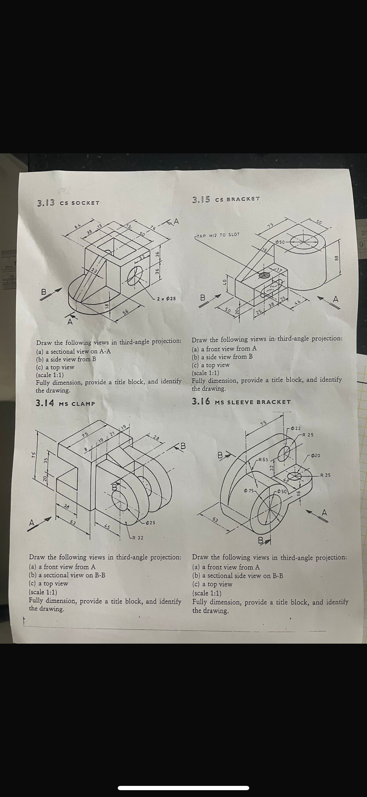 3 . 1 3 CS SOCKET 3 . 1 5 cs bracket Draw the