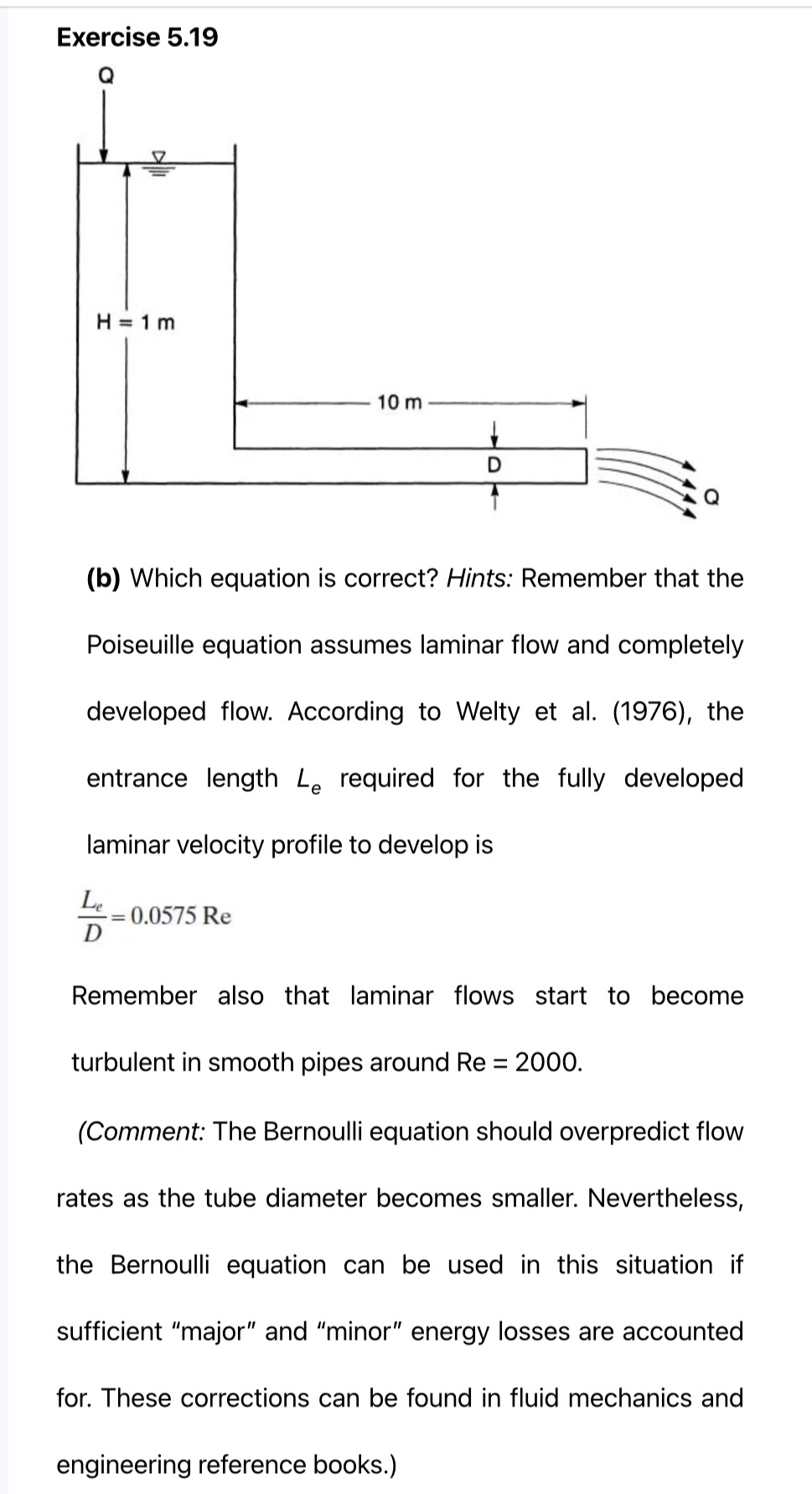 Exercise 5 . 1 9 ( b ) Which equation is correct?