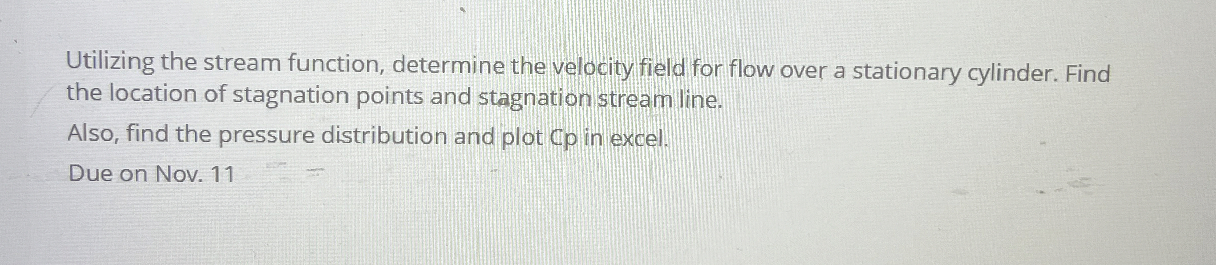 AERODYNAMICS ( PLEASE HELP SOLVE ) Utilizing the