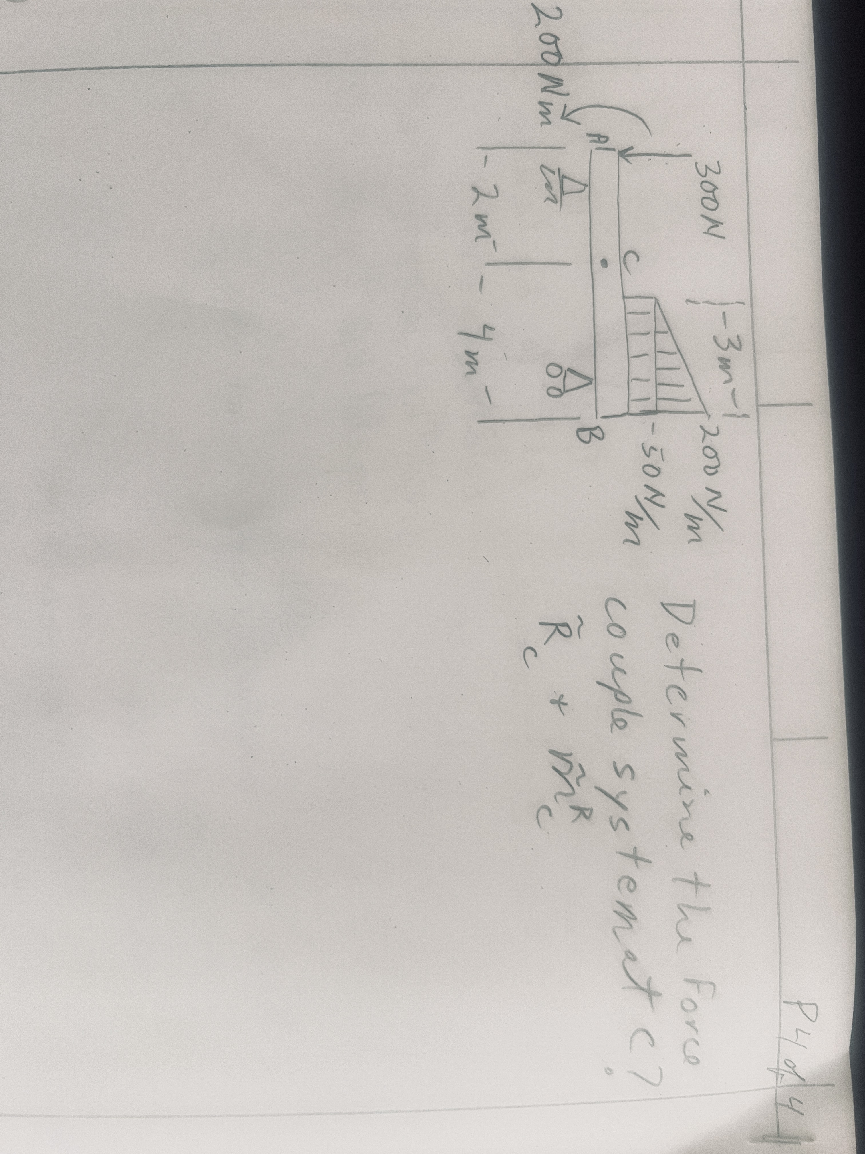 Determine the Force couple systemat C ? tilde ( R
