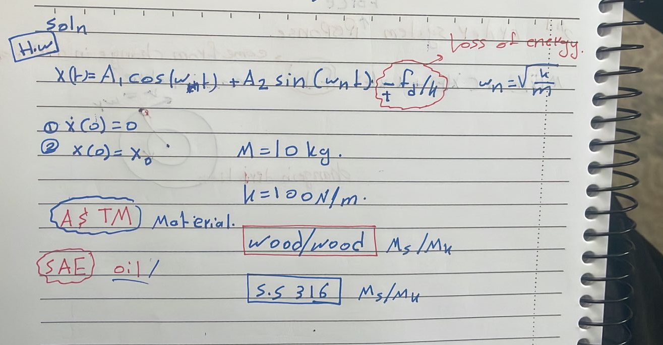Mechanical vibrations I want to solve this