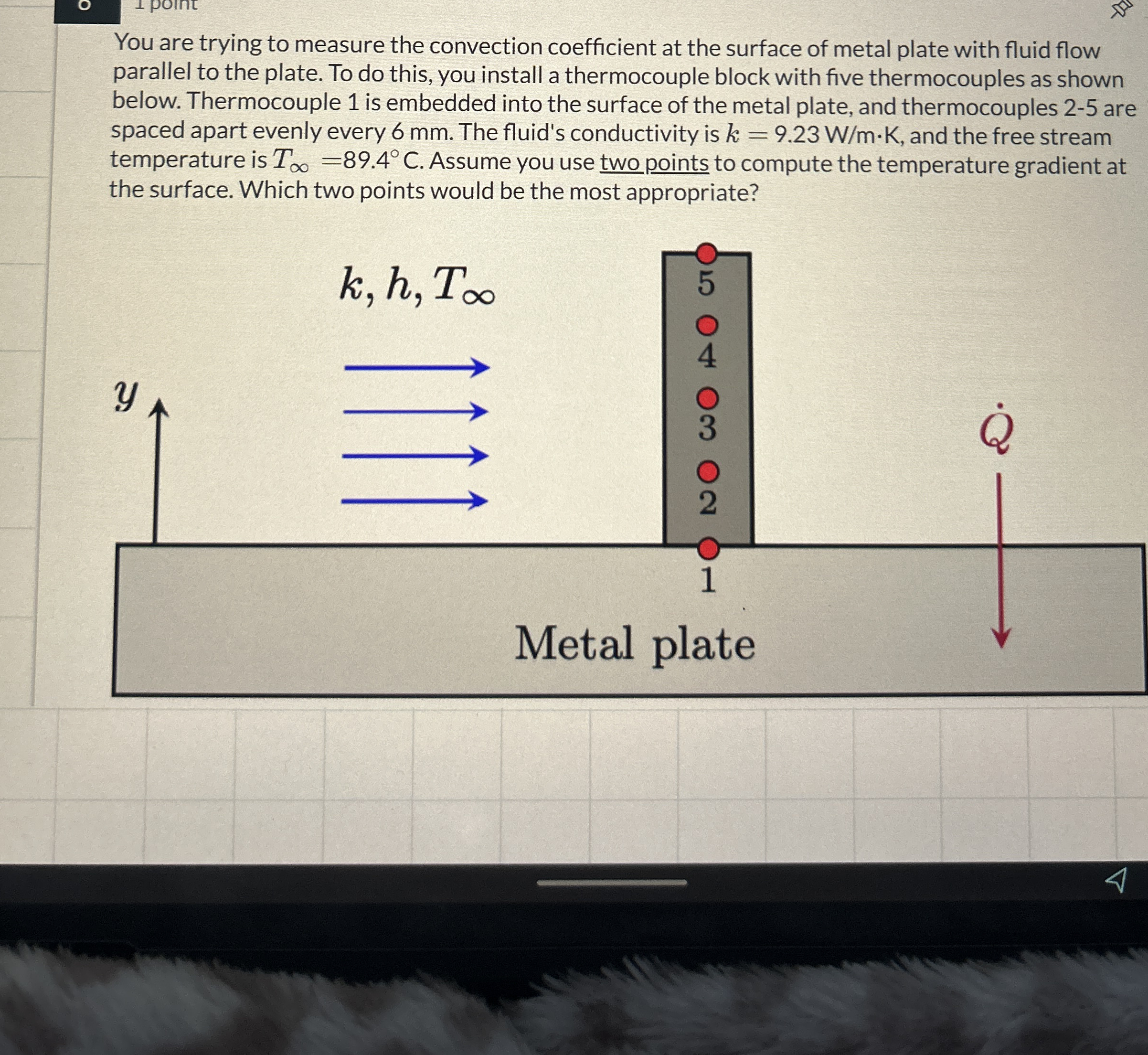 You are trying to measure the convection