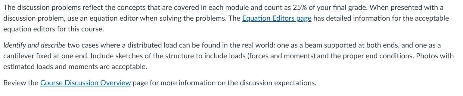 The discussion problems reflect the concepts that
