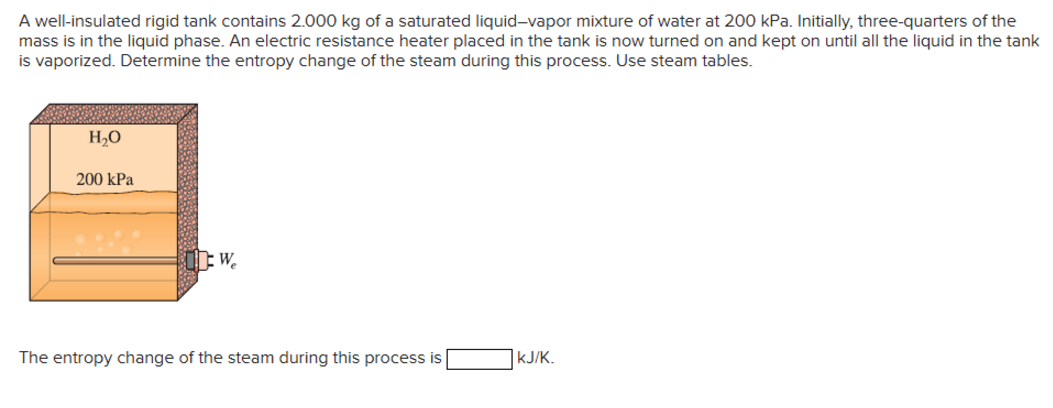 A well - insulated rigid tank contains 2 . 0 0 0