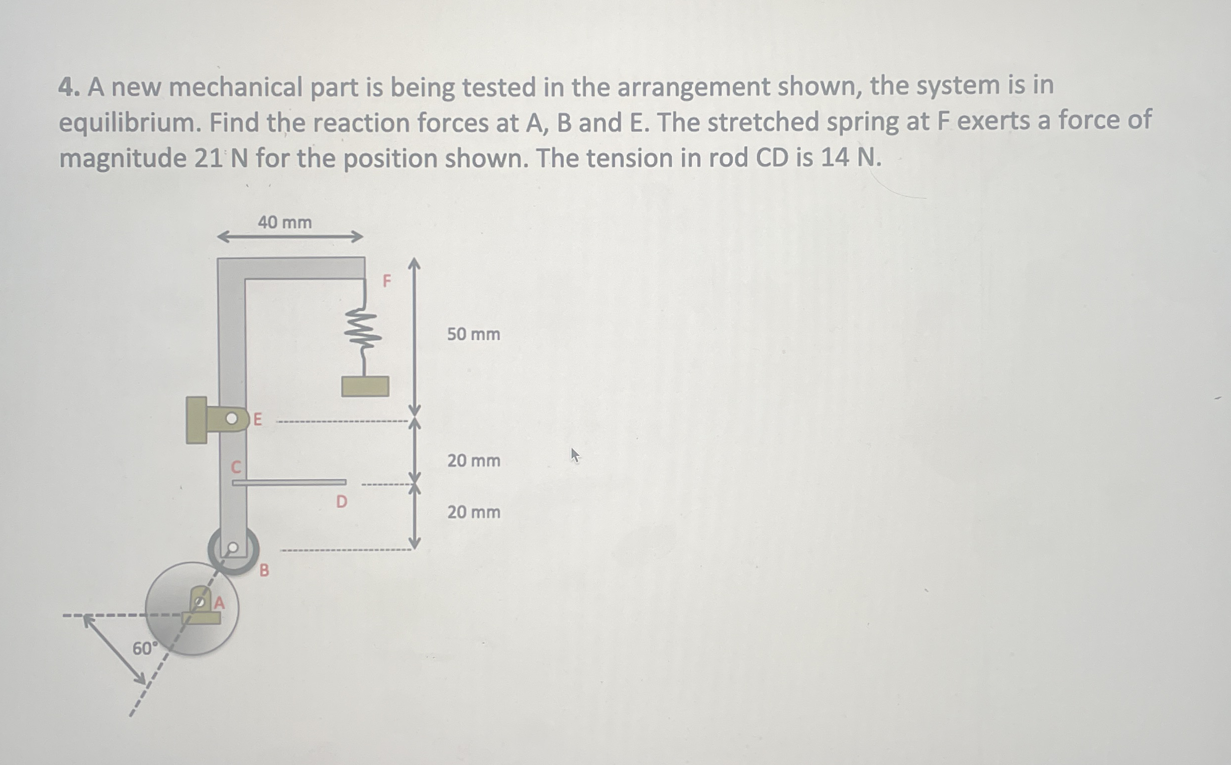A new mechanical part is being tested in the