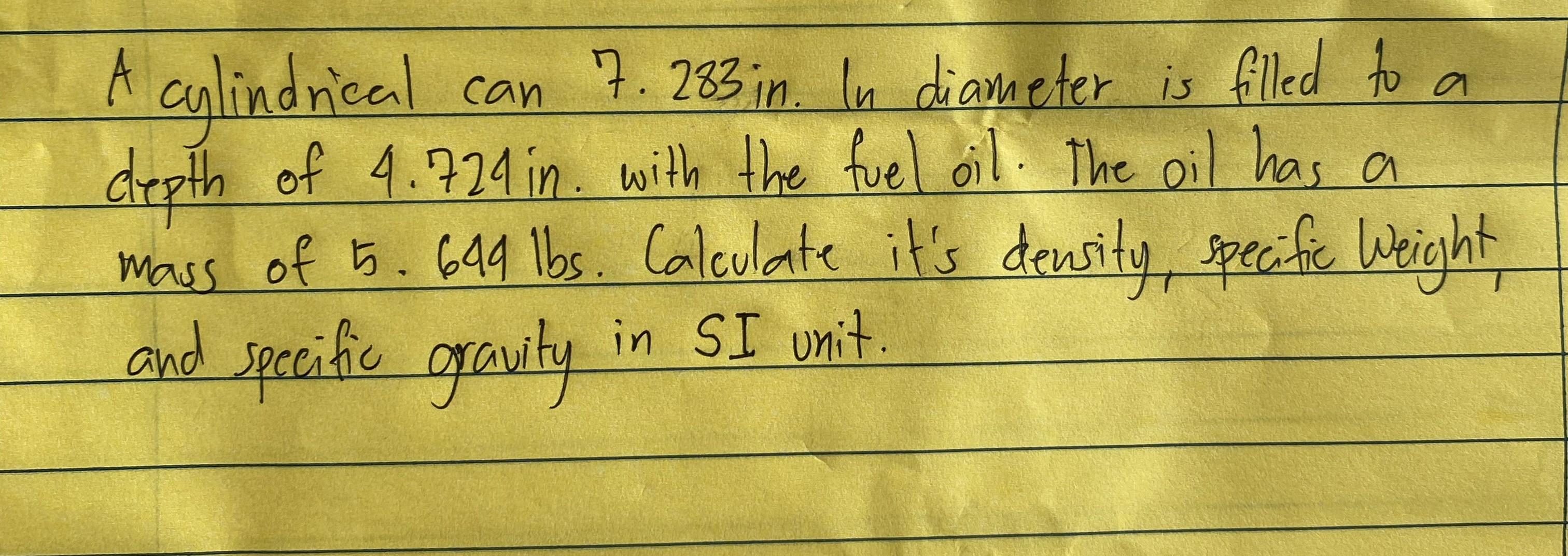 A cylindrical can 7 . 2 8 3 in . In diameter is