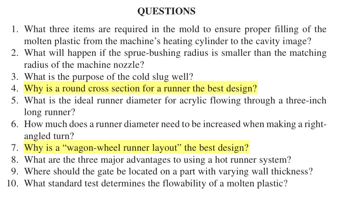 QUESTIONS What three items are required in the