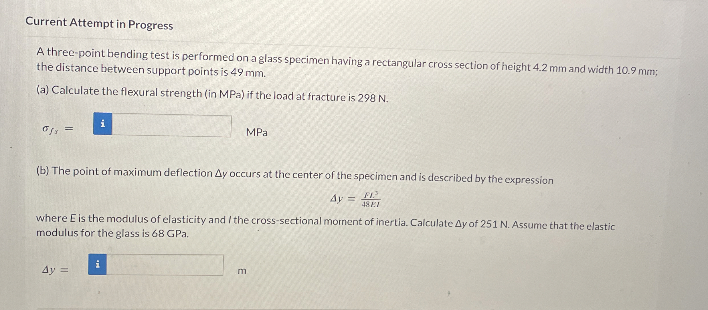 Current Attempt in Progress A three - point